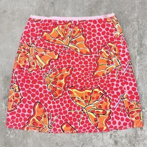 Pink and orange butterfly mini skirt Lily Pulitzer